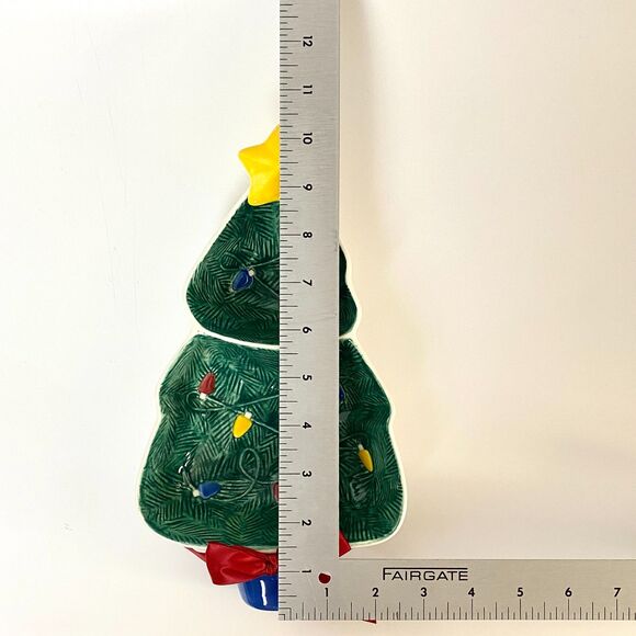 Vintage Hallmark Christmas Tree Tray Serving Dish Holiday Hosting Hostess - Picture 2 of 4